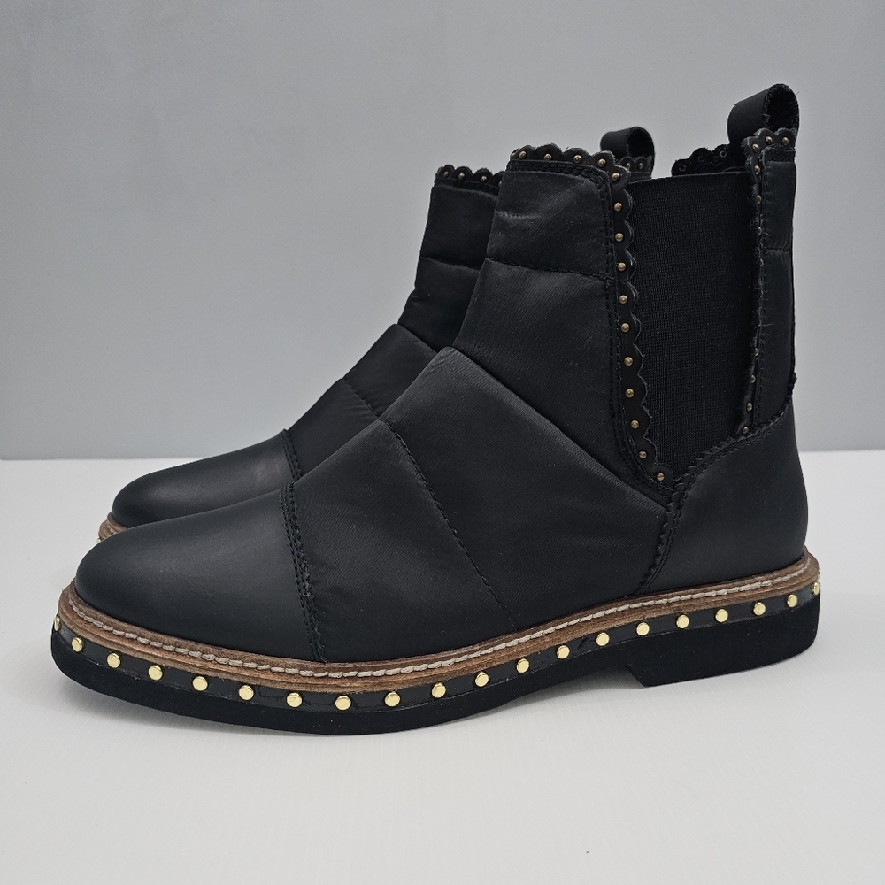 Free People Atlas Ankle Boot Womens EU 39.5 Black Quilted Puffer Chelsea Winter - Picture 16 of 16